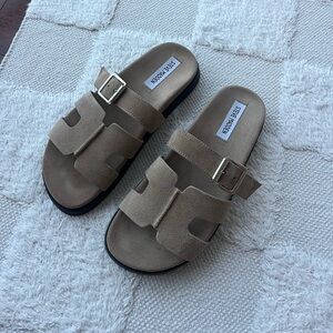Steve Madden Tan Suede Sandals